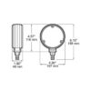 Peterson M338-2 Led Park & Turn, Round, Double-Face, 4.20″, Amber + Red, Bulk Pack