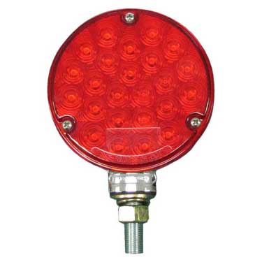 Peterson M339R-DEU Led Stop/Turn/Tail, Single-Face Round, Pedestal W/ Hardwired Connector 4.10″, Red, Bulk Pack