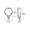 Peterson M339R-DEU Led Stop/Turn/Tail, Single-Face Round, Pedestal W/ Hardwired Connector 4.10″, Red, Bulk Pack