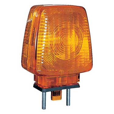 Peterson 344A Incandescent Turn Signal, Double-Face, Rectangular, W/ Side Marker, 6.00″X4.75″, Amber, Poly Bag