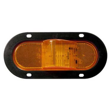 Peterson 350AF Led Mid-Turn/ Side Marker, Oval, W/ Flange, Hardshell Connector, 7.88″X3.63″, Amber, Poly Bag