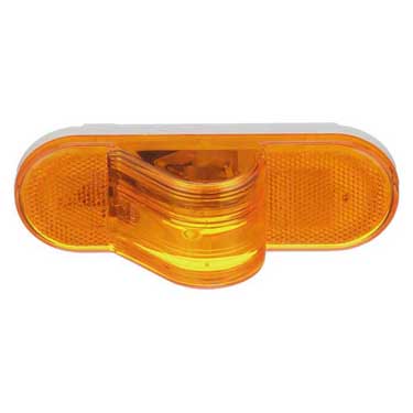 Peterson 352A Incandescent Mid-Turn Side Marker, Oval, 6.5″X2.25″, Amber, Poly Bag