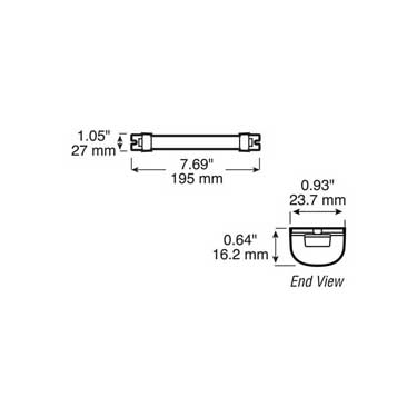 Peterson M358-1-BT2 Led Strip Light 6″ W/ .180 Bullets, Multi-Volt, White, Bulk Pack