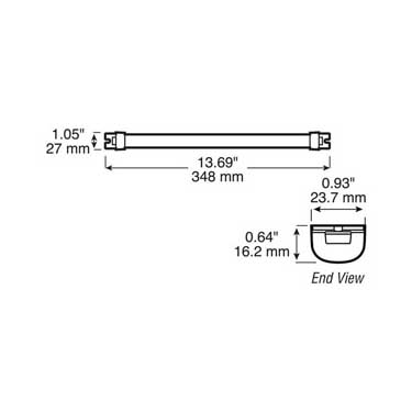 Peterson 358-2 Led Strip Light, 12″Multi-Volt, White, Poly Bag