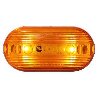 Peterson 35A-MV Led Marker/ Clearance, Pc-Rated Multi-Volt Oblong, 4.125″X2″, Amber, Poly Bag