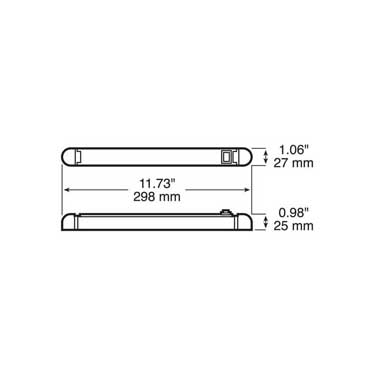 Peterson V369S Led Interior Light, Oblong, Rotating W/ Switch, 11.73″X1.06″, White, Viz Pack