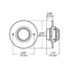 Peterson M370 Led Interior Light, Round, Swivel, 3.86″, Multi-Volt, White, Bulk Pack