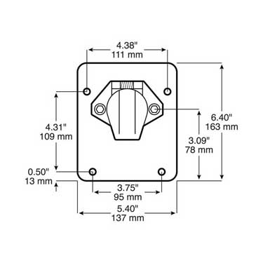 Peterson P374 Nose Box, W/ 7-Way Solid Pin Insert