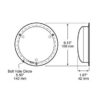 Peterson M380S Incandescent Interior Dome/ Utility Light, W/ Switch, 6.125″X1.5″, White, Mfg Pack