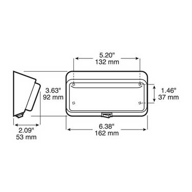 Peterson M385S Incandescent Porch/ Utility Light, Rectangular, Clear Colonial White W/ Switch 6.375″X3.5″, White, Bulk Pack