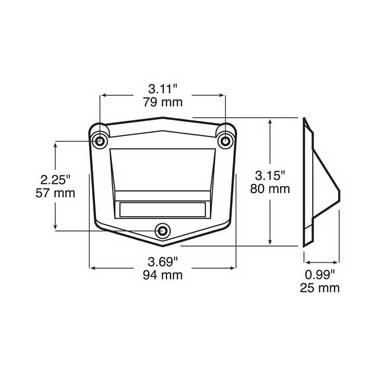 Peterson 397C Led Courtesy Light, Step Well, Rectangular, 3.69″X3.15″ Multi-Volt, White, Poly Bag