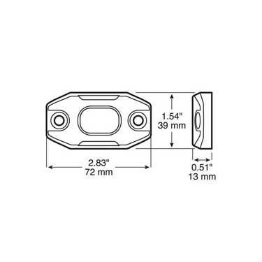 Peterson 398-BT2 Led Dome/ Utility Light, W/ .180 Molded Bullets, White, Poly Bag