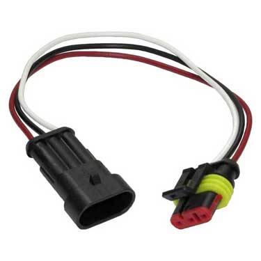 Peterson 417-496 Plug, Extension Harness, Amp Shroud To Male Plug, 8″, Poly Bag