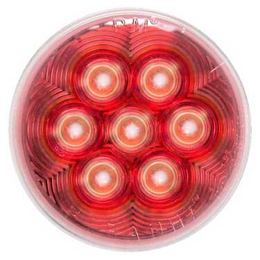 Peterson M817CR-3 Led Stop/Turn/Tail, Round, Clear Lens, Grommet-Mount, 4″, Red, Clear Lens, Bulk Pack