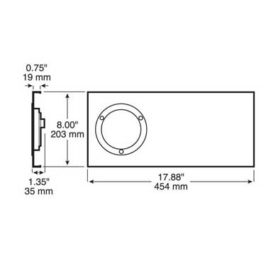 Peterson 418WTA Led Mid-Trailer Wide-Turn Signal Rectangular, 36-Diode 17.875″X8″, Amber, Box