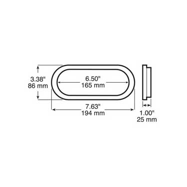 Peterson 421-18 Grommet, Oval, Pvc, 6.5″, Poly Bag