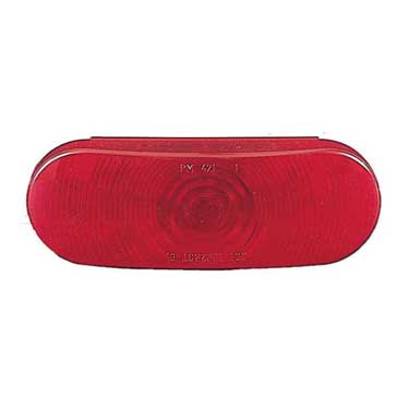 Peterson 421R Incandescent Stop/Turn/Tail, Oval, 6.50″X2.25″, Red, Poly Bag