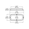 Peterson 423R-4 Led Rear Turn, Oval, Surface-Mount, W/ Flange 7.5″X3.3″, Multi-Volt, Red, Poly Bag