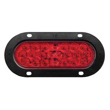 Peterson 822R-22 Led Stop/Turn/Tail, Oval, 6.5X2.25 12V, Red, Poly Bag