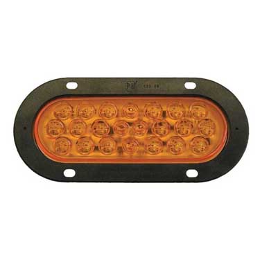 Peterson 823SA-1 Led Strobe Light, Oval, Flange Auxiliary Type 1, 6.5″ X 2.25″ Multi-Volt, Amber, Poly Bag