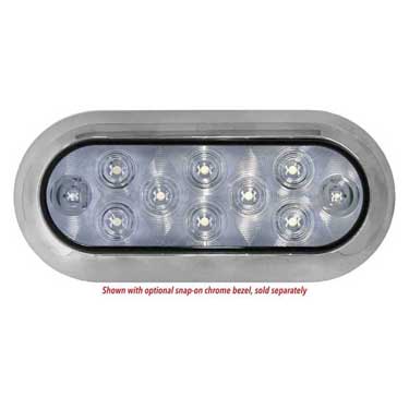 Peterson 423W-4 Led Utility/ Dome Light, Oval, Surface-Mount, W/ Flange 7.5″ X 3.25″, , White, Poly Bag