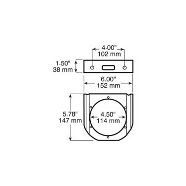 Peterson 426-09 Bracket, Round, Steel, 4″, Poly Bag