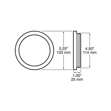 Peterson 426-18 Grommet, Pvc, 4″, Poly Bag