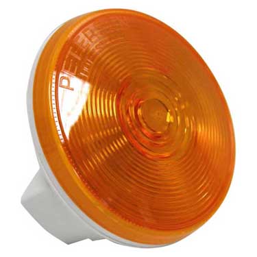 Peterson 426A Incandescent Turn Signal, Round, 4″, Amber, Poly Bag