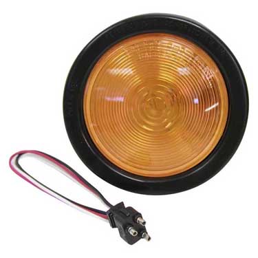 Peterson 426KA Incandescent Turn Signal, Round, Kit, 4″, Amber, Poly Bag