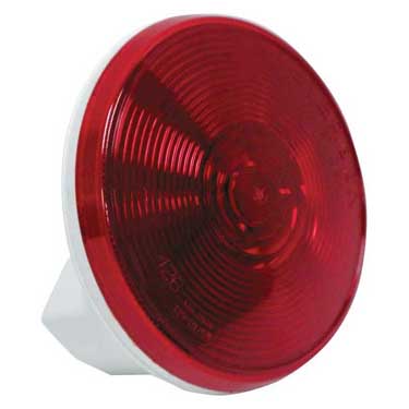 Peterson 426R Incandescent Stop/Turn/Tail, Round, Long-Life, 4″, Red, Poly Bag