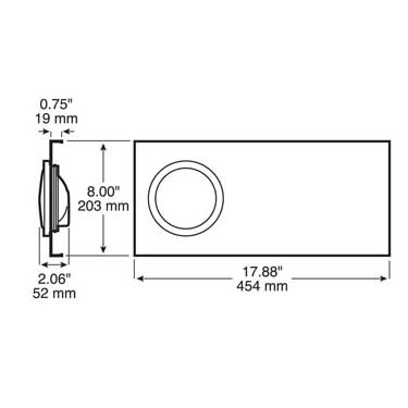 Peterson 426WTA Incandescent Wide-Turn Signal, Rectangular, Mid-Trailer, 17.875″X8″, Amber, Box