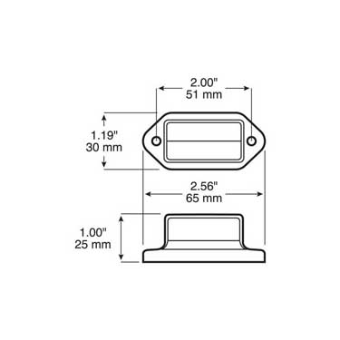 Peterson M434 Incandescent Courtesy Light, Mini Utility, 1.1875″X2.5625″, White, Bulk Pack