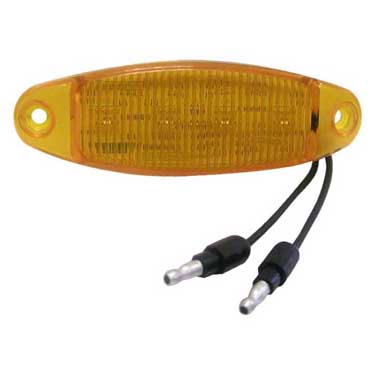 Peterson 4354A Led Marker/ Clearance, P2, Oblong, W/ Two .180 Bullets, 4.7″X1.5″, Amber, Poly Bag