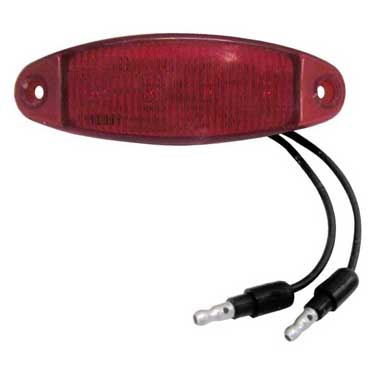 Peterson 4354R Led Marker/ Clearance, P2, Oblong, W/ Two .180 Bullets, 4.7″X1.5″, Red, Poly Bag