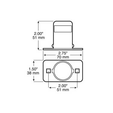 Peterson V435 Incandescent License Light, Oblong, Chrome, 2.75″X1.50″, White, Viz Pack