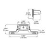 Peterson M436B Incandescent License Light, Oblong, W/ Steel Bracket, 4″X2.25″, White, Bulk Pack