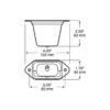 Peterson 436 Incandescent License Light, Oblong, Clear, 4″X2.25″, Poly Bag