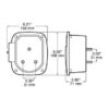 Peterson 442 Incandescent Thin Line, Universal, W/O License Light, Three-Stud, 6.25″X6.75″, Box