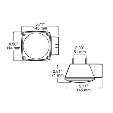 Peterson M444L Incandescent Thin Line, Wide Combination, W/ License Light Over 80″ 5.94″X4.50″, Red + White, Bulk Pack