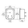 Peterson 445 Incandescent Thin Line, Universal, 3-Stud Combination, W/O License Light, 6.25″X6.75″, Box