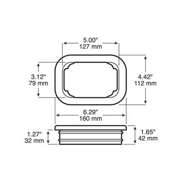 Peterson 450-18 Grommet, Rectangular, Pvc Rubber, 3″X5″”, Poly Bag