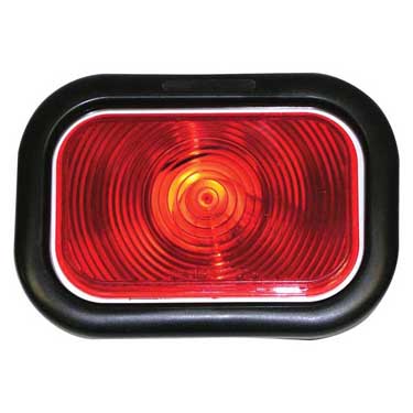 Peterson 450KR Incandescent Stop/Turn/Tail, Rectangular, Kit, 3.4375″X5.3125″, Red, Poly Bag