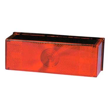 Peterson M456 Incandescent Thin Line Over 80″ Submersible Combination Rectangular, Curbside, 7.94″X2.9″, Red, Bulk Pack