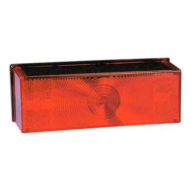 Peterson M456L Incandescent Thin Line Over 80″ Submersible Combination Rectangular, W/ License Light 7.9375″X2.875″, Red + White, Bulk Pack