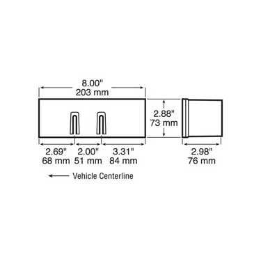 Peterson M456L-3P Incandescent Thin Line Over 80″ Submersible Combination Rectangular, W/ License Light Pl3 7.9375″X2.875″, Red + White, Bulk Pack