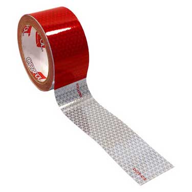 Peterson 463-1 Conspicuity Tape, Red/ White 11/ 7, 600 Cp, 30′ L, 2″, V92, Box