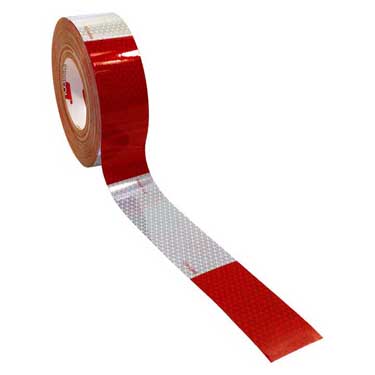 Peterson 464-1 Conspicuity Tape, Red/ White 6/ 6, 600 Cp, 150’L, 2″, V92, Box