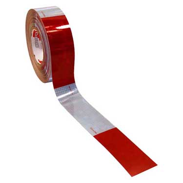 Peterson 464-2 Conspicuity Tape, Red/ White 6/ 6, 1, 000 Cp, 150’L, 2″, V82, Box