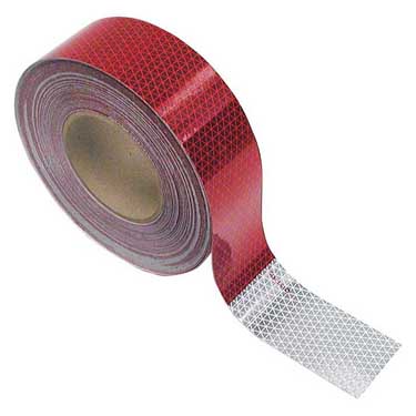 Peterson 465-1 Conspicuity Tape, Red/ White 11/ 7, 600 Cp, 150’L, 2″, V92, Box