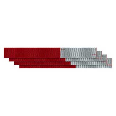 Peterson 465-4K Conspicuity Tape, Red/ White 11/ 7, 4-Strip Kit, 2″, Viz Pack